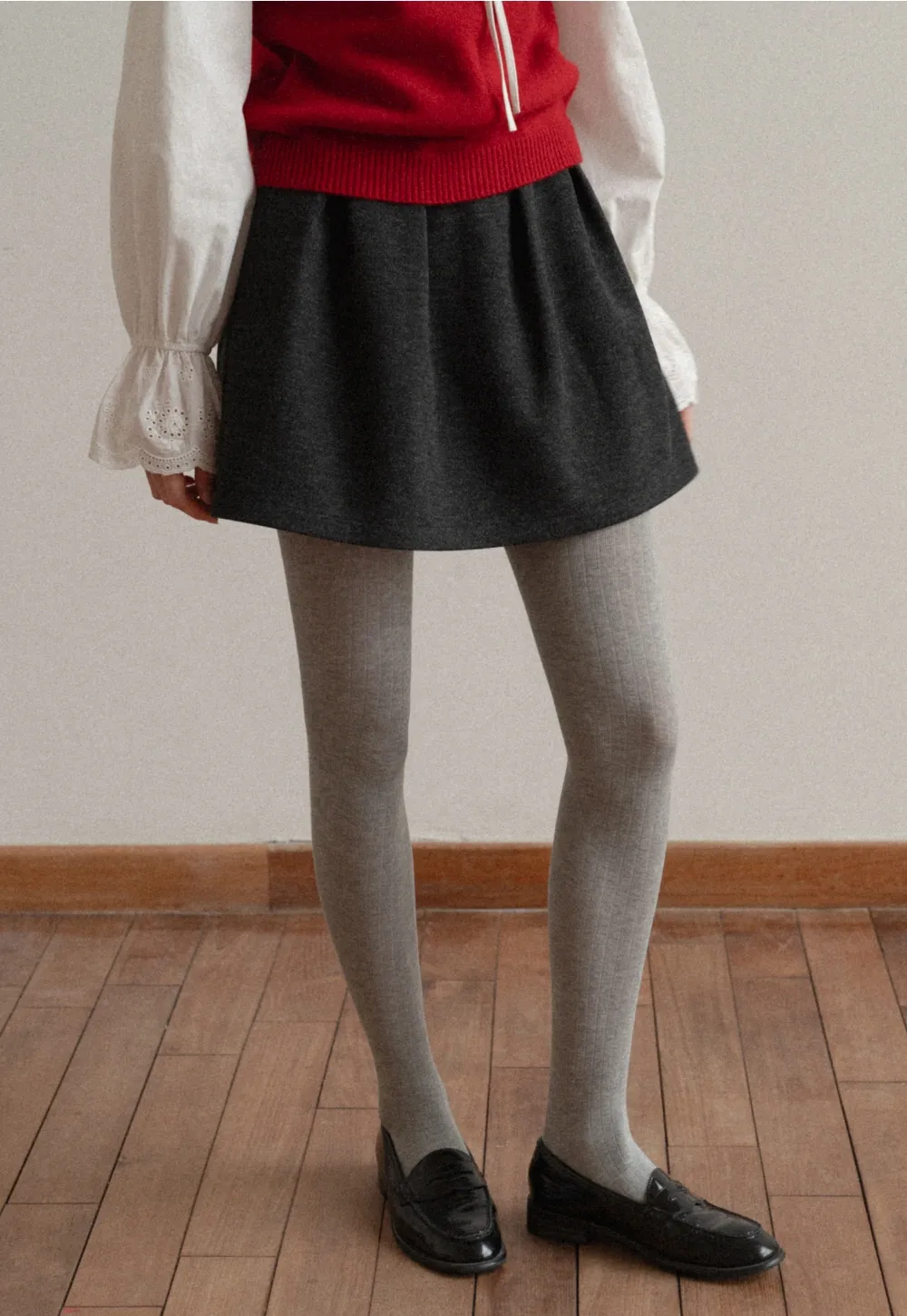 Classic Woolen A-Line Skirt for Women