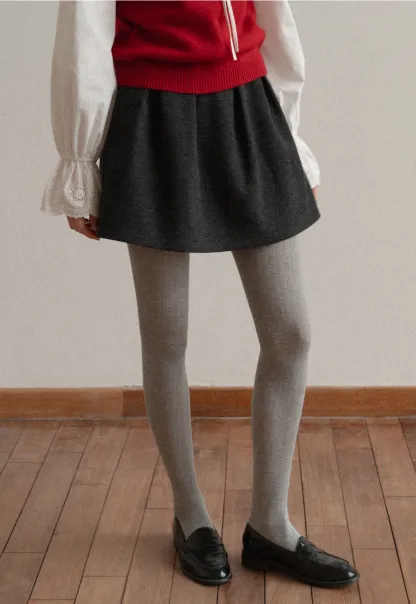 Classic Woolen A-Line Skirt for Women