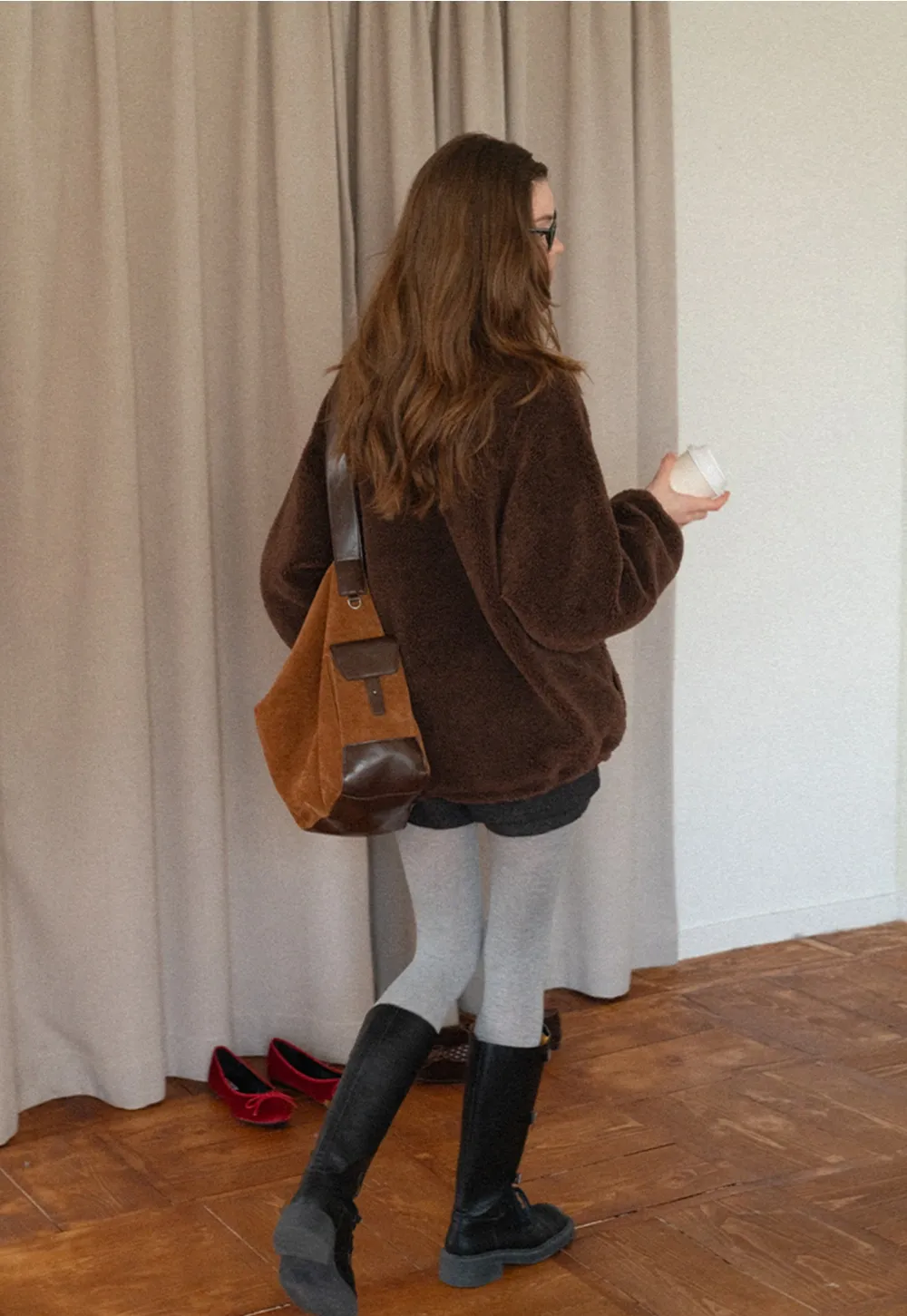 Zip-Up Fleece Jacket with Drawstring Waist