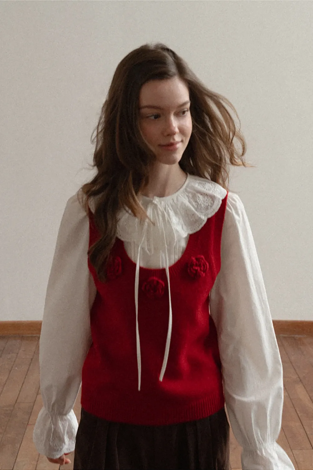 Floral Applique Knit Tank Top