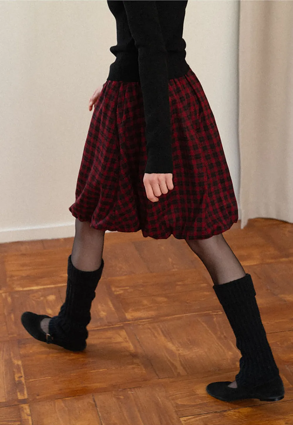 Bubble Hem Mini Skirt