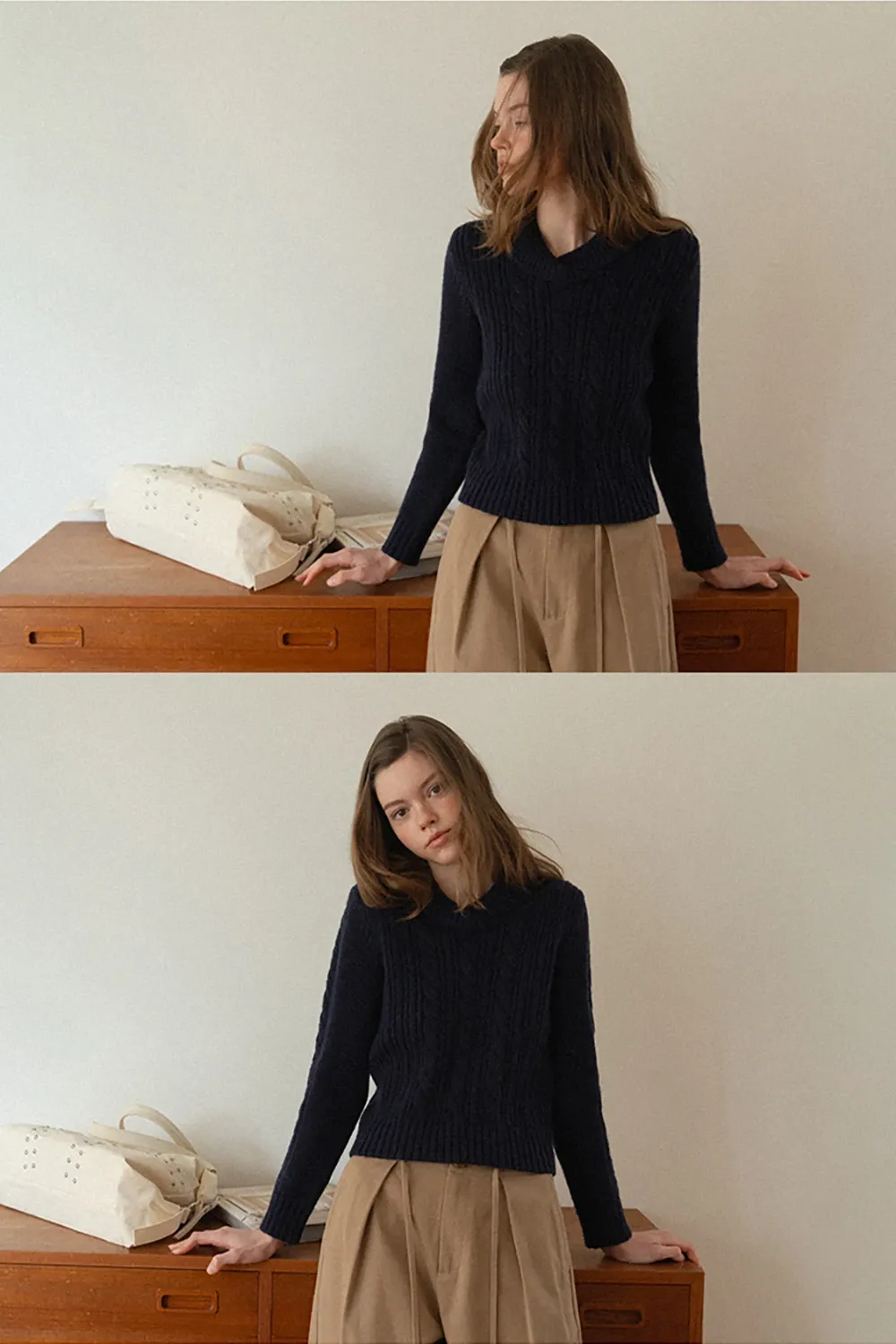 Cozy Ribbed Cable Knit Sweater