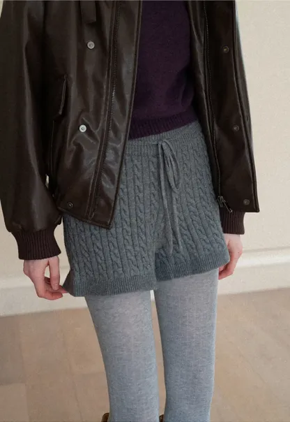 Cable-Knit Shorts