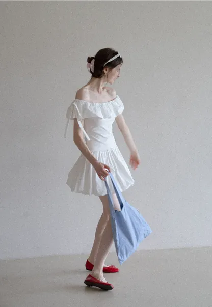Women’s Cute Off Shoulder Ruffle Dress