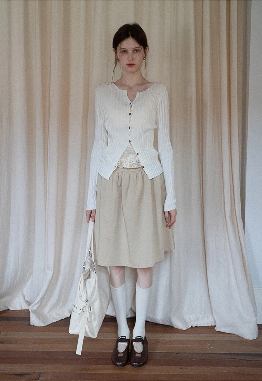 Women's A-Line High Waist Skirt with Pockets