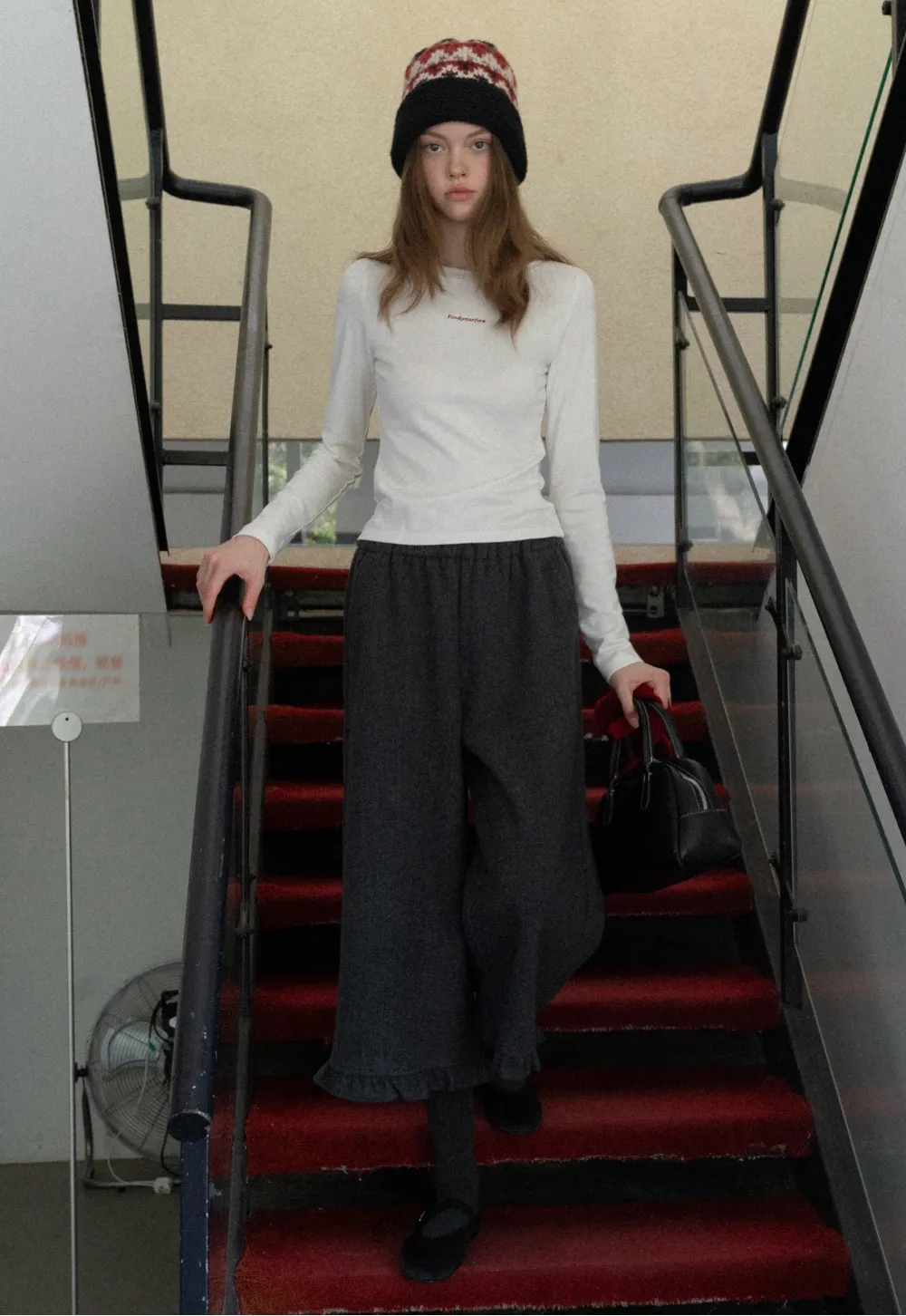 Trendy White Long Sleeve Tee