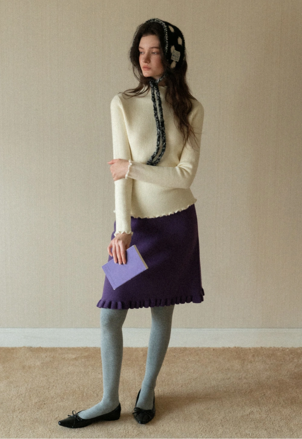 Elegant A-Line Knitted Skirt
