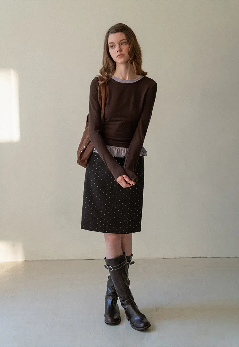 Polka Dot A-Line Mini Skirt