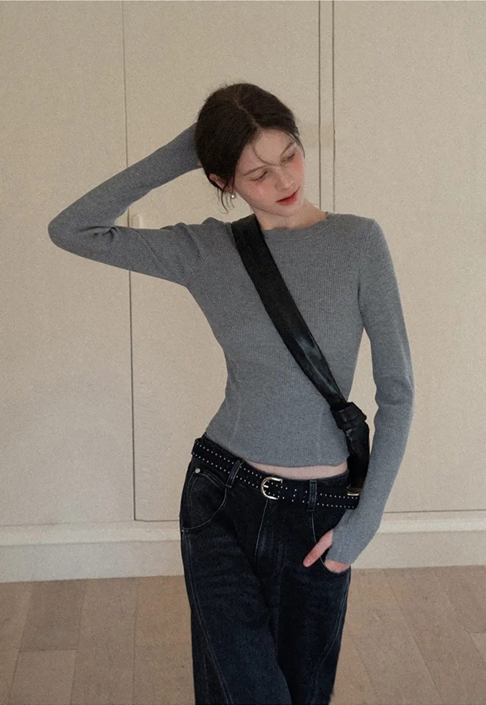 Women Basic Ribbed Sweater for Layering