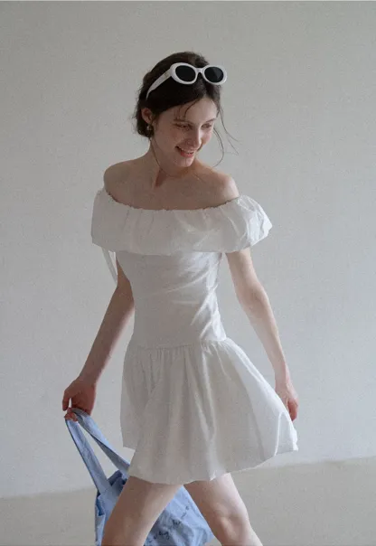 Women’s Cute Off Shoulder Ruffle Dress