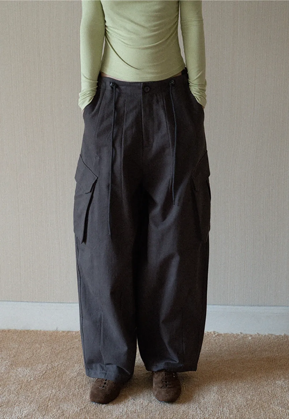 Womens High Waist Cargo Pants