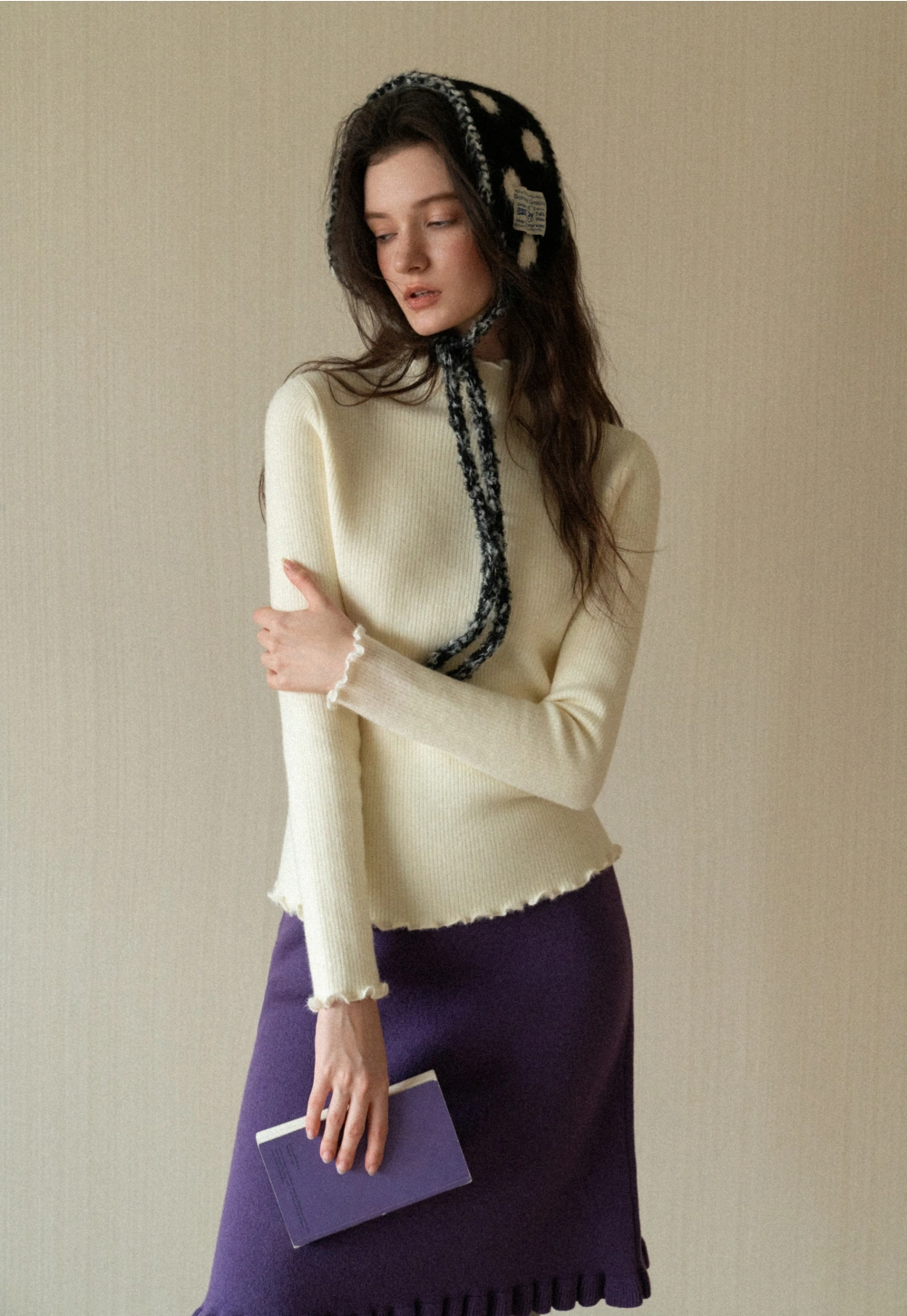 Elegant A-Line Knitted Skirt