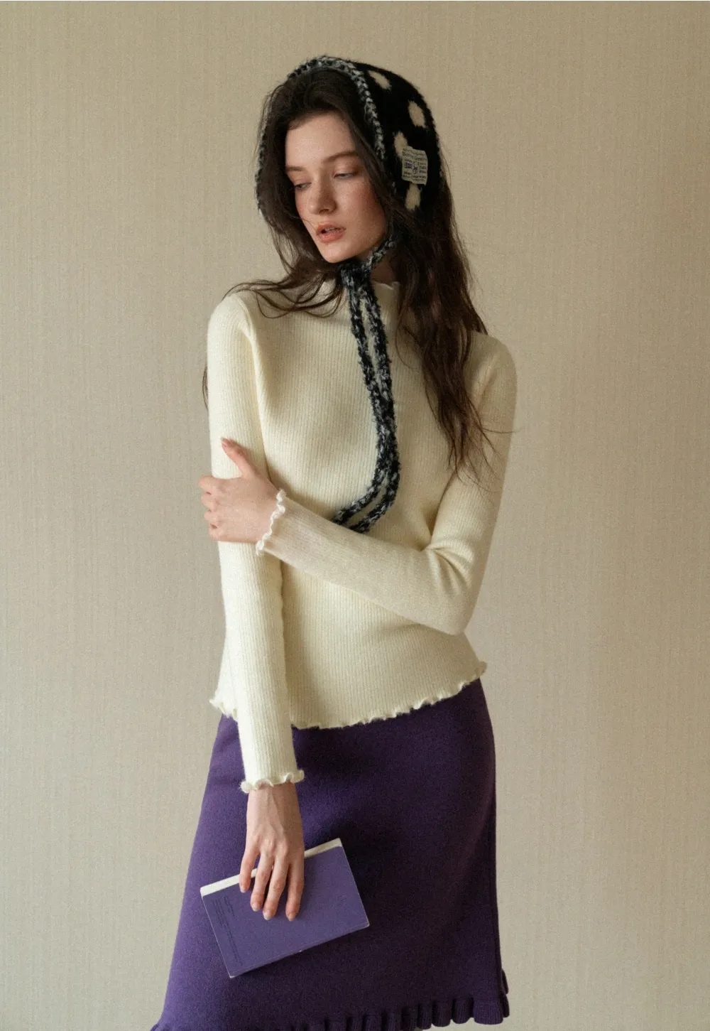 Elegant A-Line Knitted Skirt