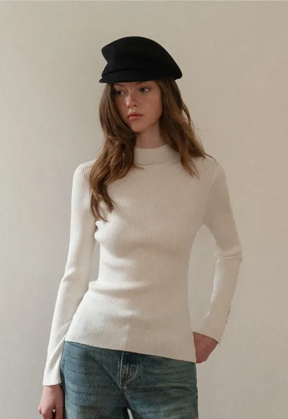 Womens Mock Neck Knit Top