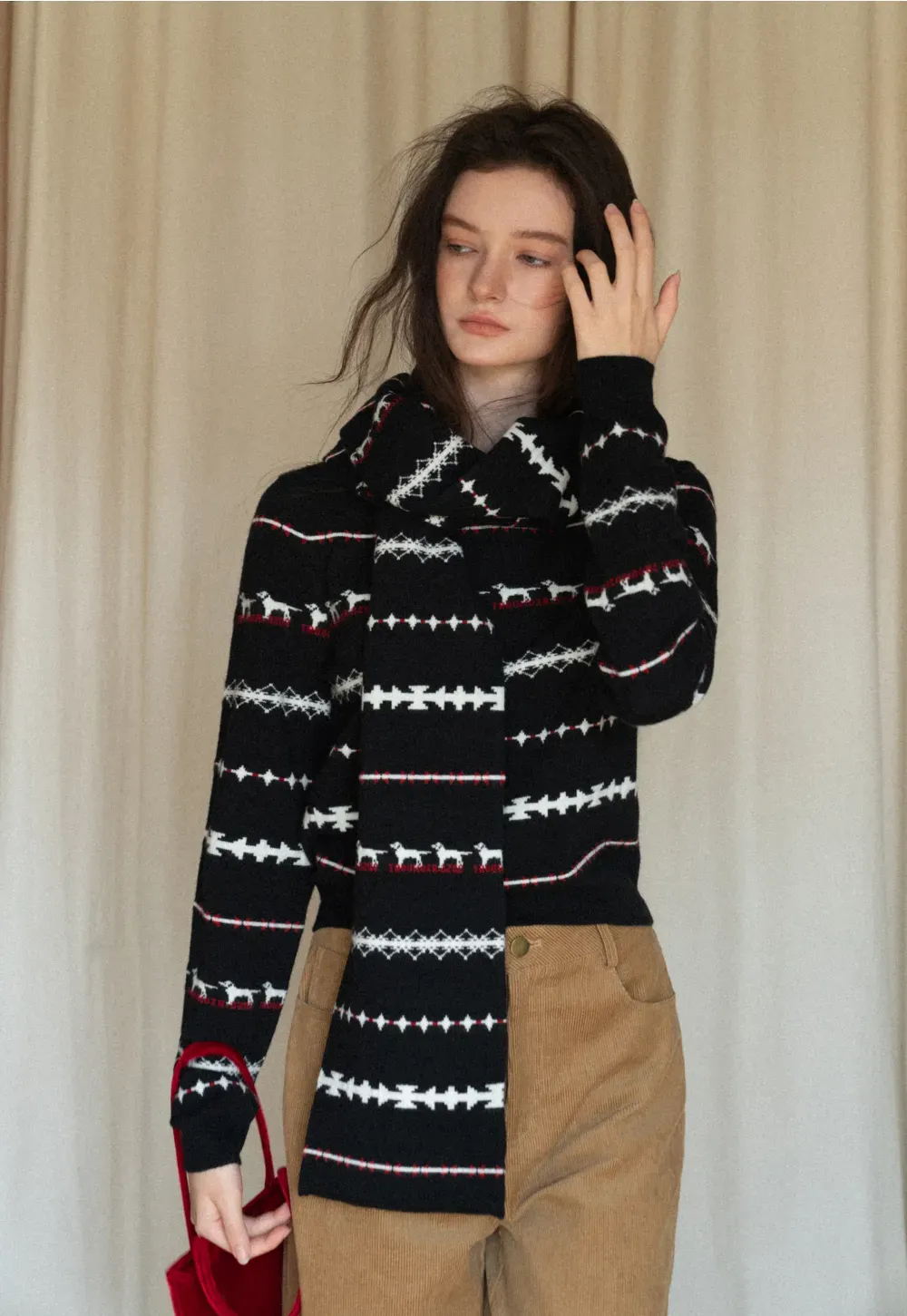 Wide-Leg Corduroy Pants