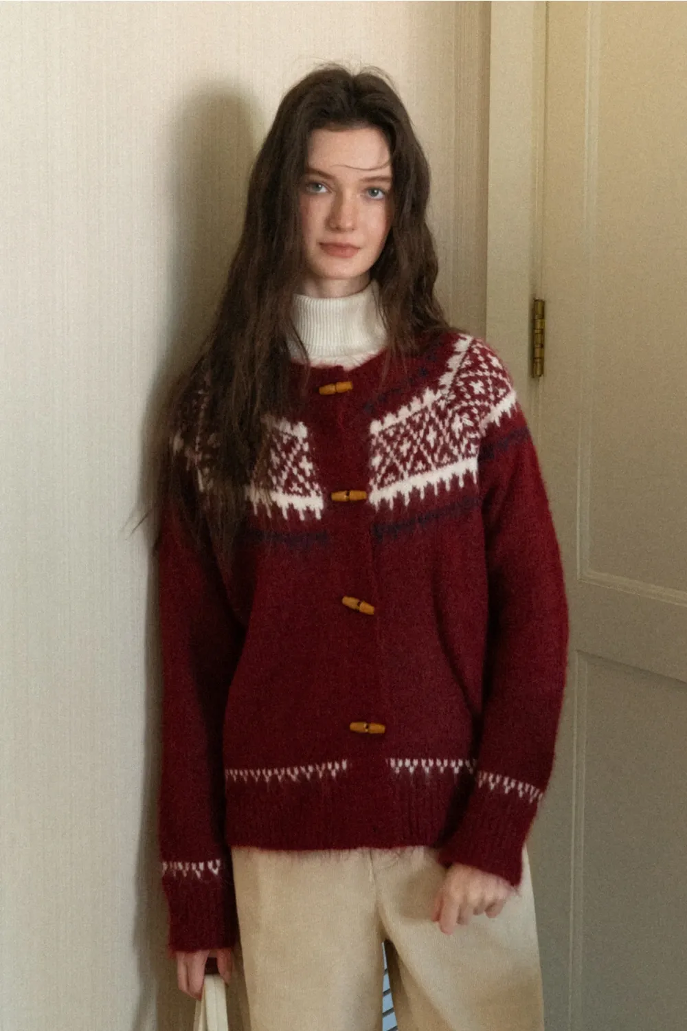 Fair Isle Button-Down Cardigan