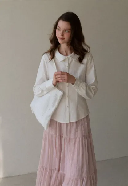 Tiered Crinkle Maxi Skirt