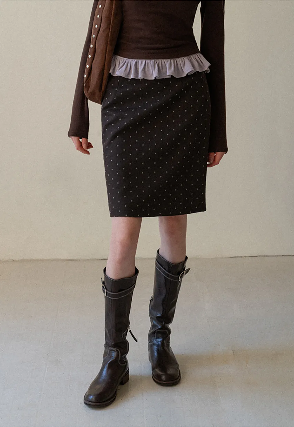 Polka Dot A-Line Mini Skirt