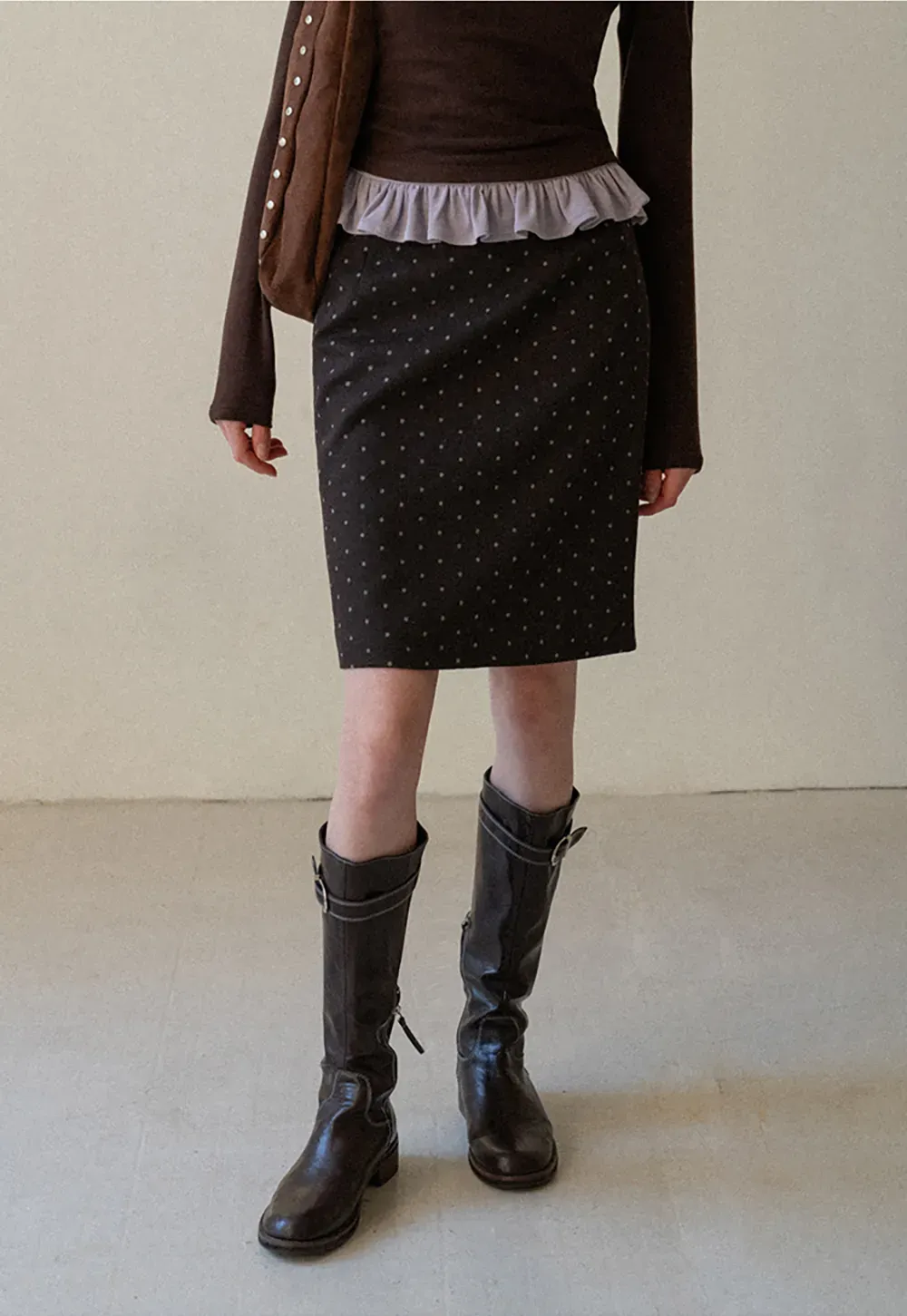 Polka Dot A-Line Mini Skirt