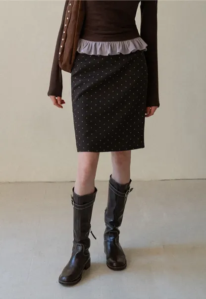 Polka Dot A-Line Mini Skirt