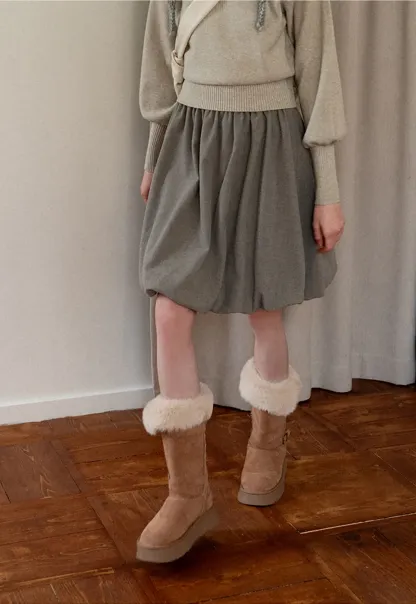 Bubble Hem Mini Skirt