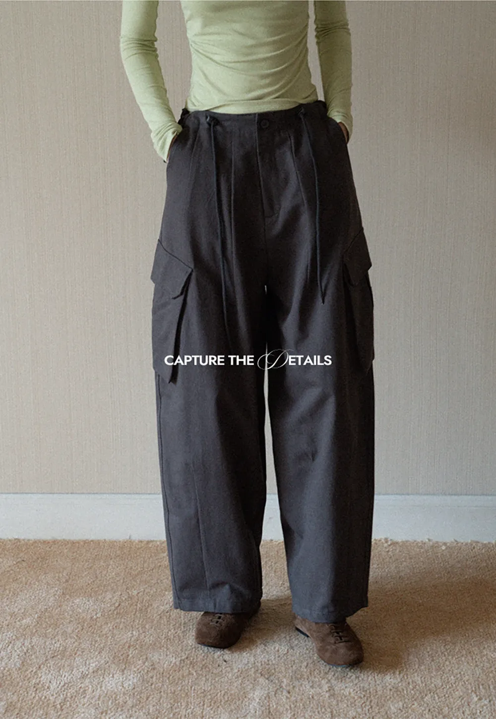 Womens High Waist Cargo Pants