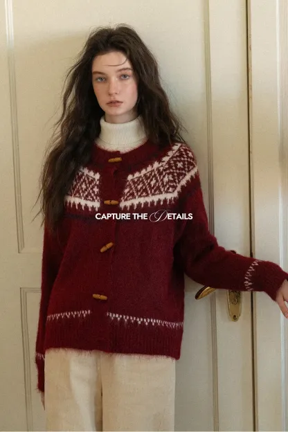 Fair Isle Button-Down Cardigan