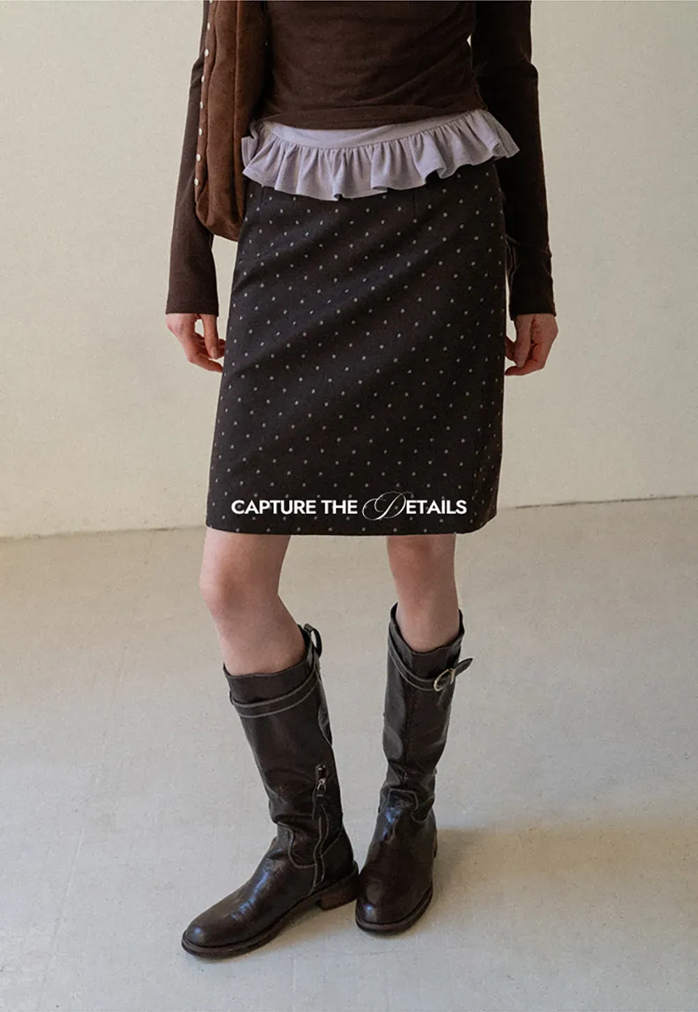 Polka Dot A-Line Mini Skirt