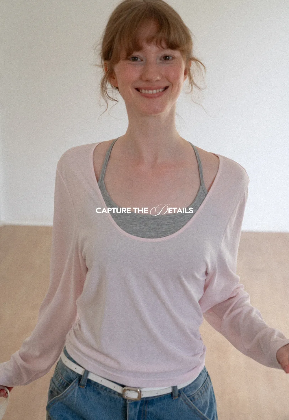 Women Scoop Neck Long Sleeve Basic Layering Top