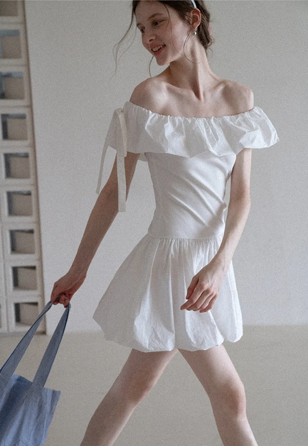 Women’s Cute Off Shoulder Ruffle Dress
