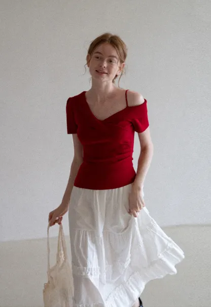 Women's Asymmetrical One Shoulder Top