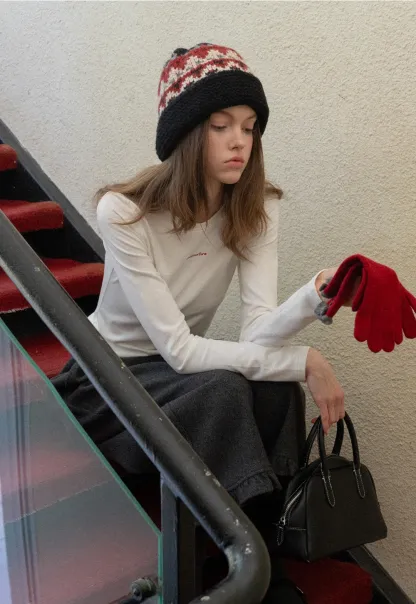 Trendy White Long Sleeve Tee