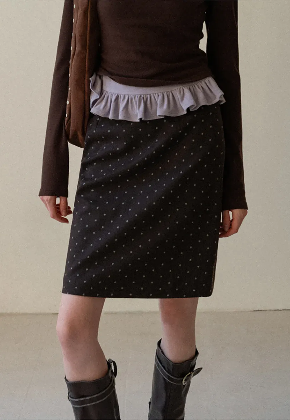 Polka Dot A-Line Mini Skirt