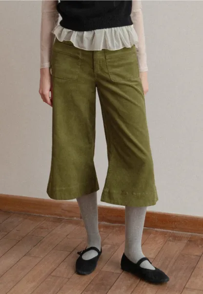 Women Corduroy Wide Leg Pants
