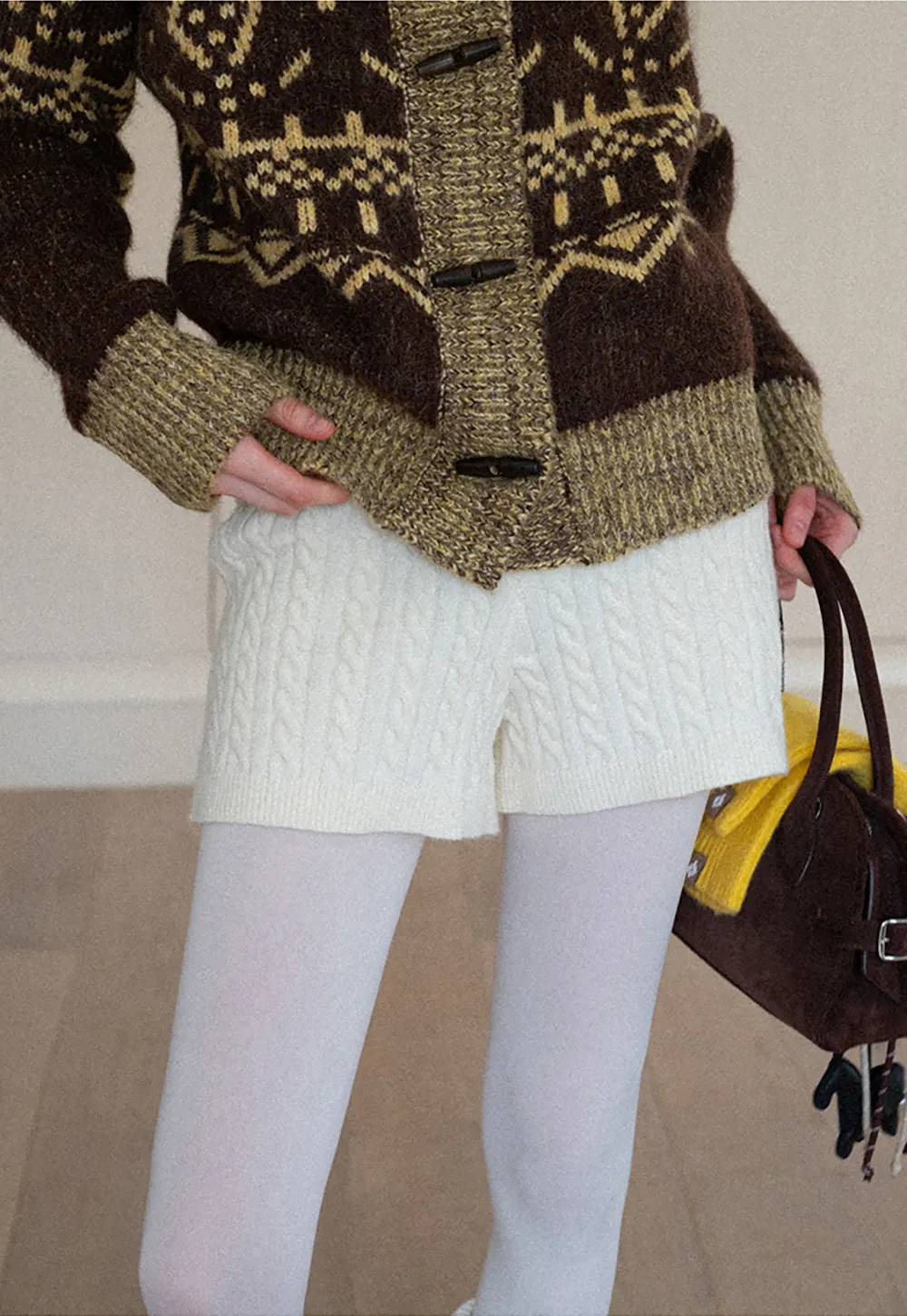 Cable-Knit Shorts