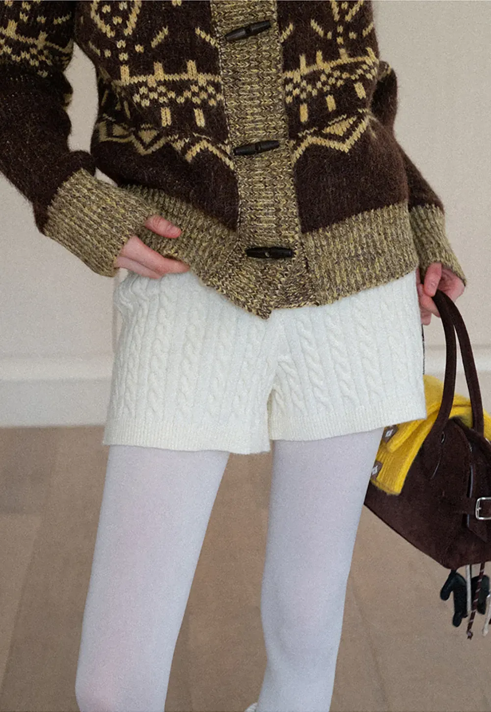 Cable-Knit Shorts