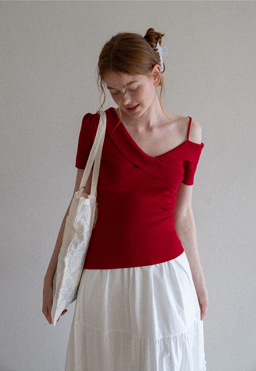 Women's Asymmetrical One Shoulder Top