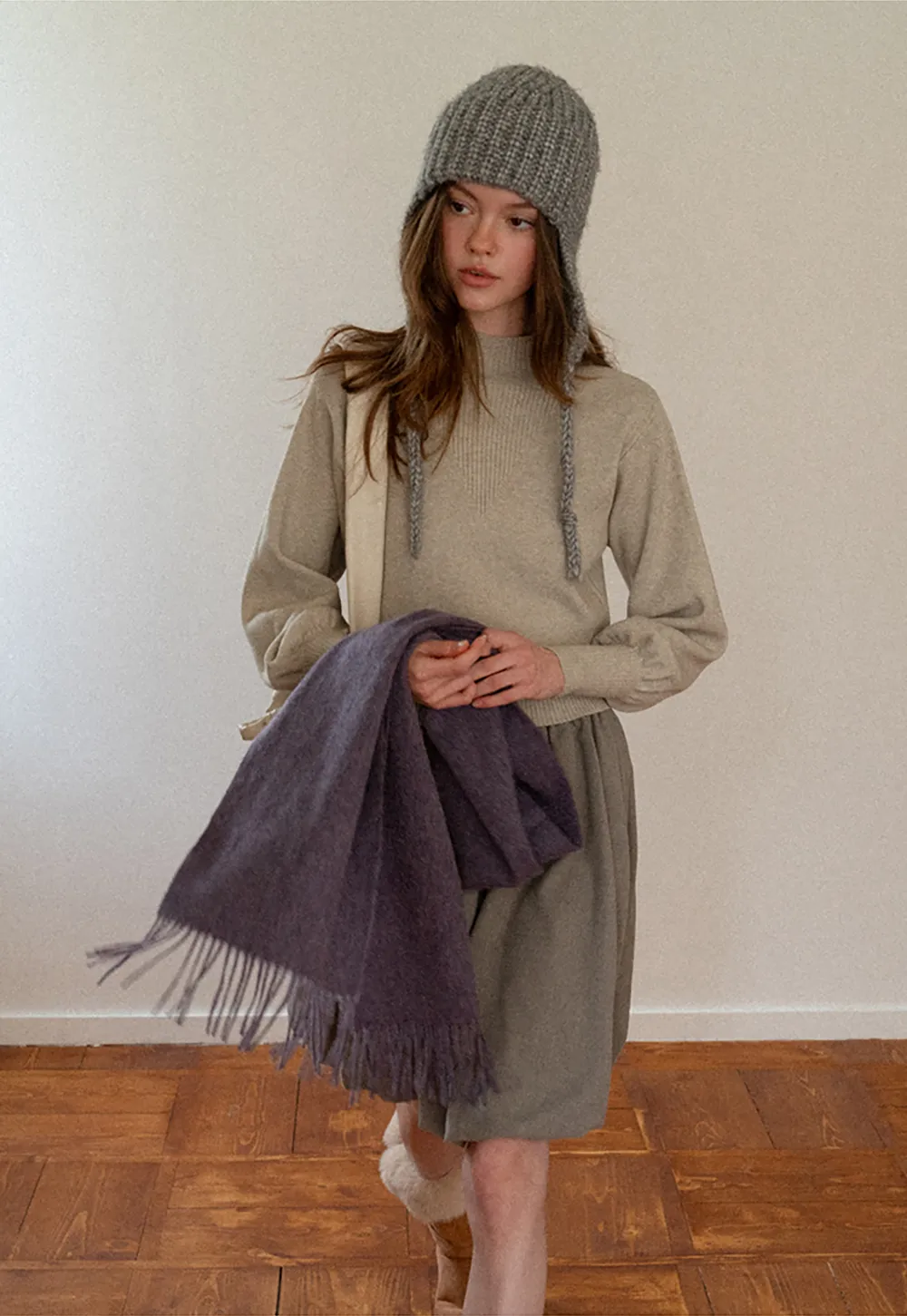 Bubble Hem Mini Skirt