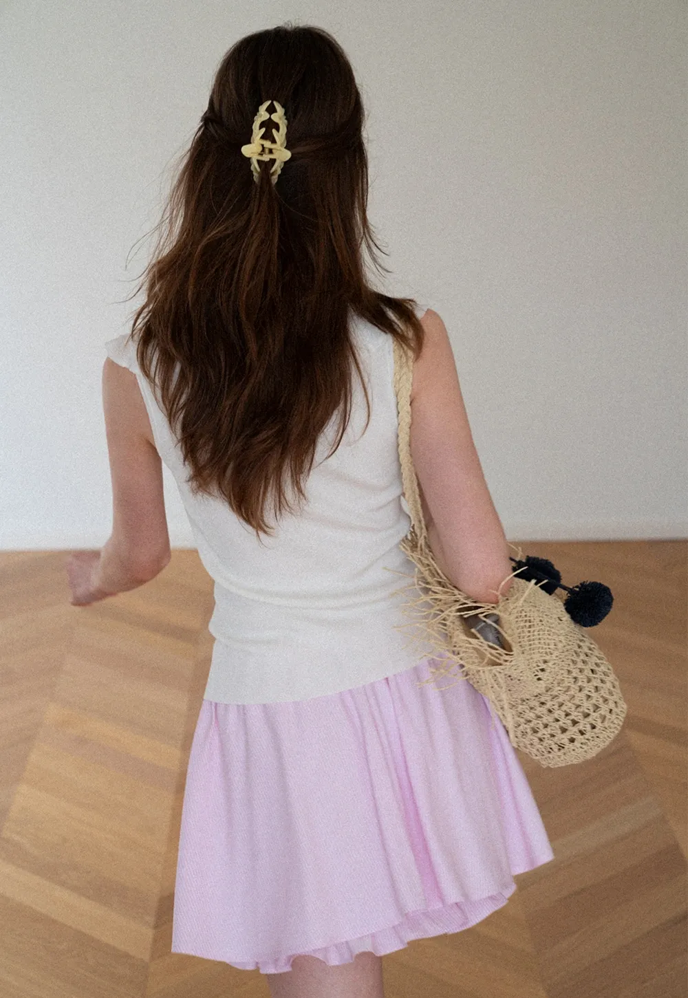 Ruffled Trim Sleeveless Knit Top