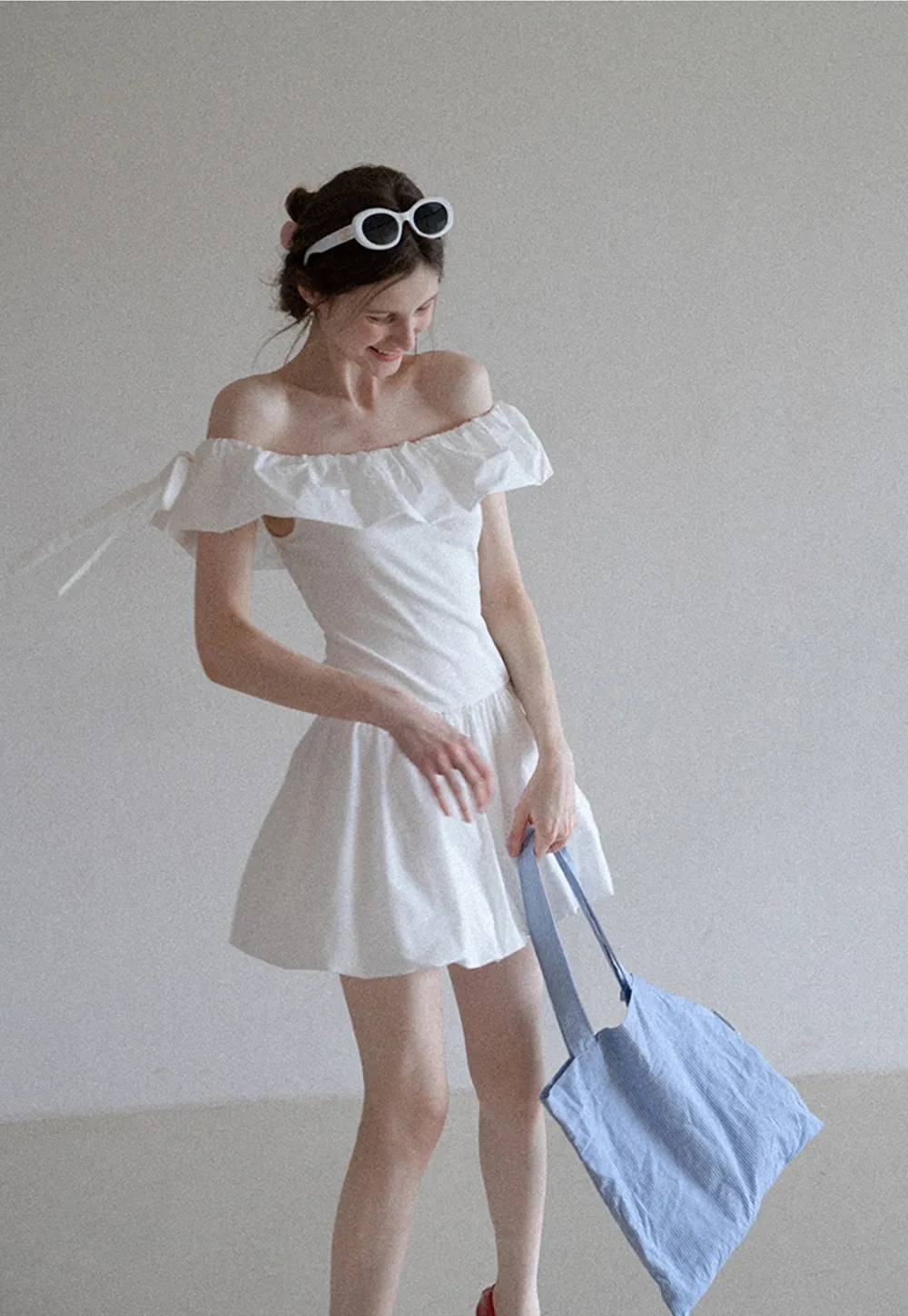 Women’s Cute Off Shoulder Ruffle Dress