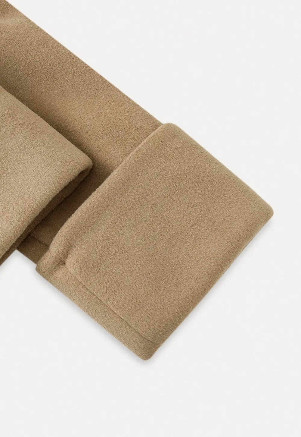 Women Wool Coat with Attached Scarf