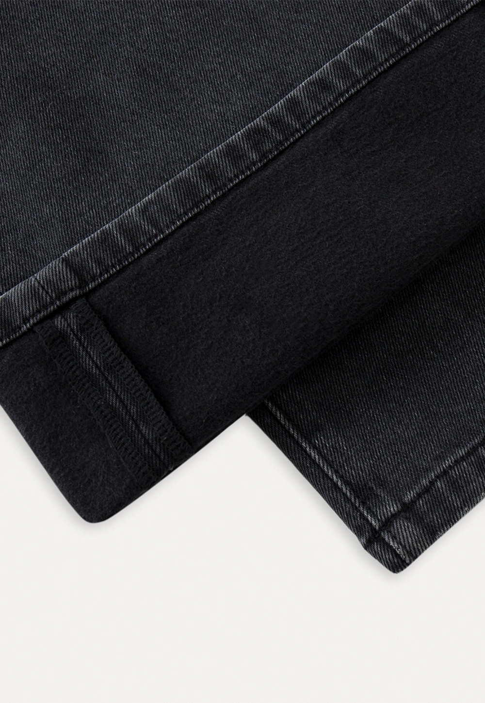 High-Waisted Black Wide-Leg Denim Jeans