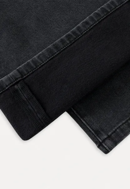 High-Waisted Black Wide-Leg Denim Jeans