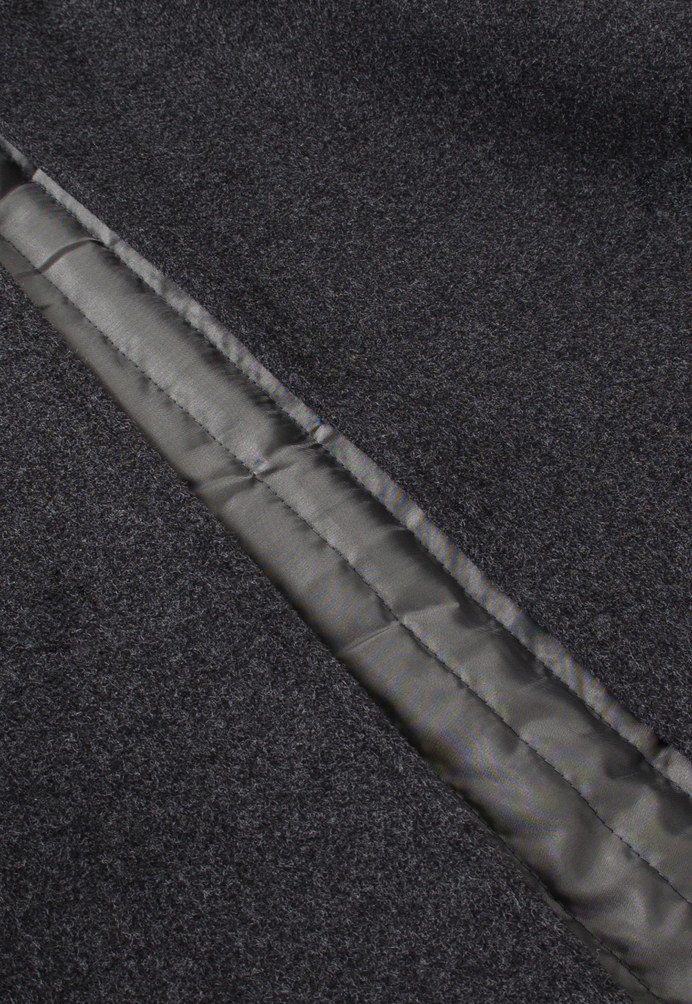 Padded Stand-Collar Wool Coat