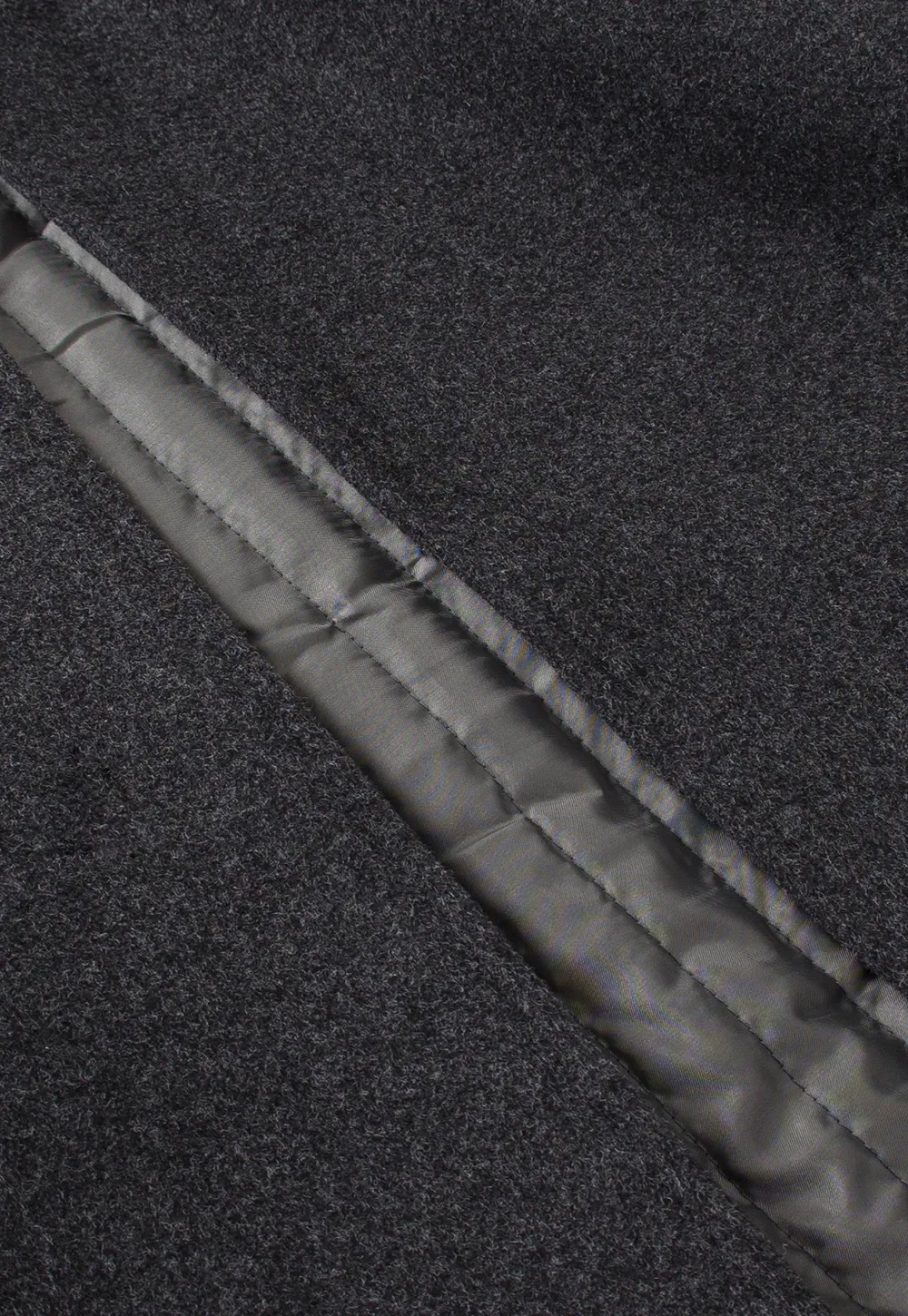 Padded Stand-Collar Wool Coat