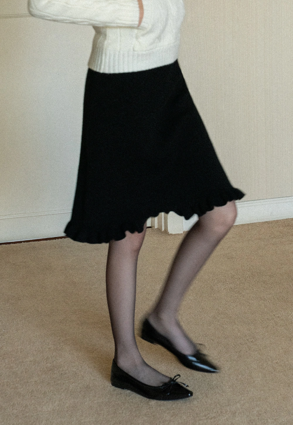 Elegant A-Line Knitted Skirt