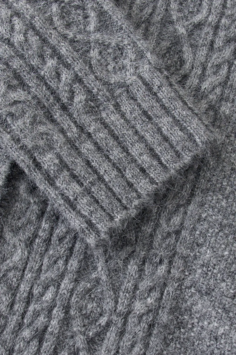 Cable Knit Cardigan with Tie-Front Detail