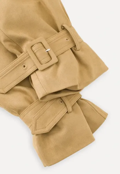 Double-Breasted Faux Shearling Jacket