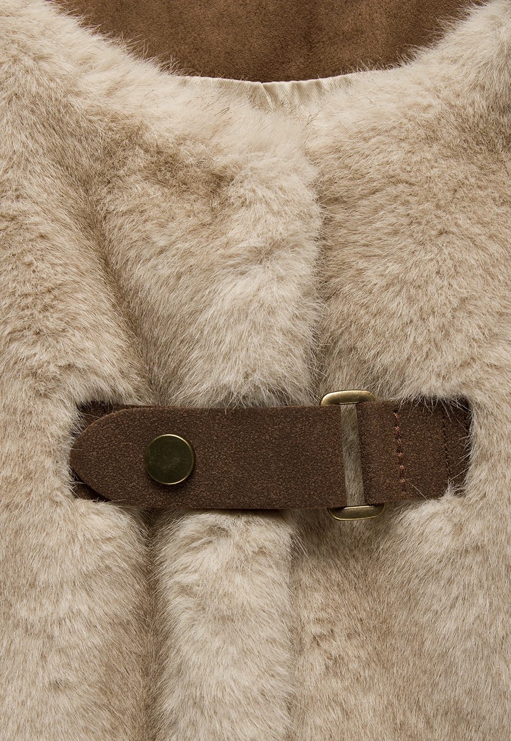 Women's Stand Collar Cropped Faux Fur Coat – EGGKA