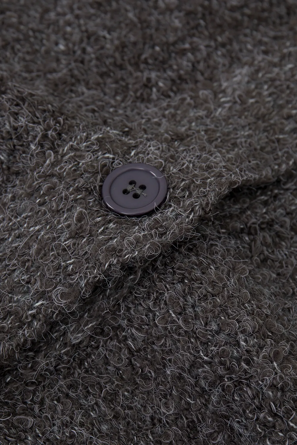 Single-Breasted High Neck Raglan Sweater